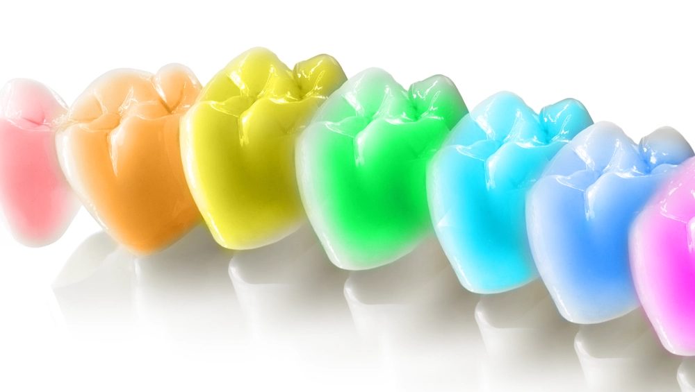 Teeth in the colors of a rainbow to celebrate Pride month