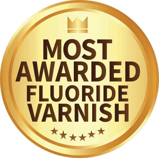 Medal saying most awarded fluoride varnish